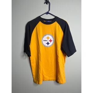 Reebok Pittsburgh Steelers Gold Logo Tshirt Medium